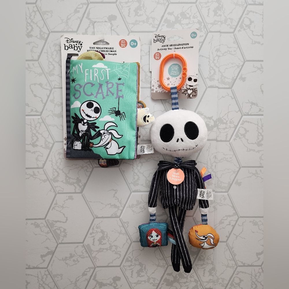 Lot of two Disney Collectible Nightmare Before Christmas Infant Activity Toys